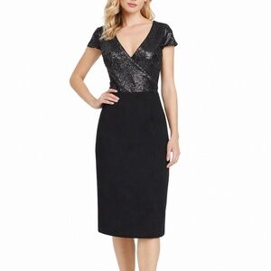 Dress the Population - Jaleah Sequin Bodice Midi Dress